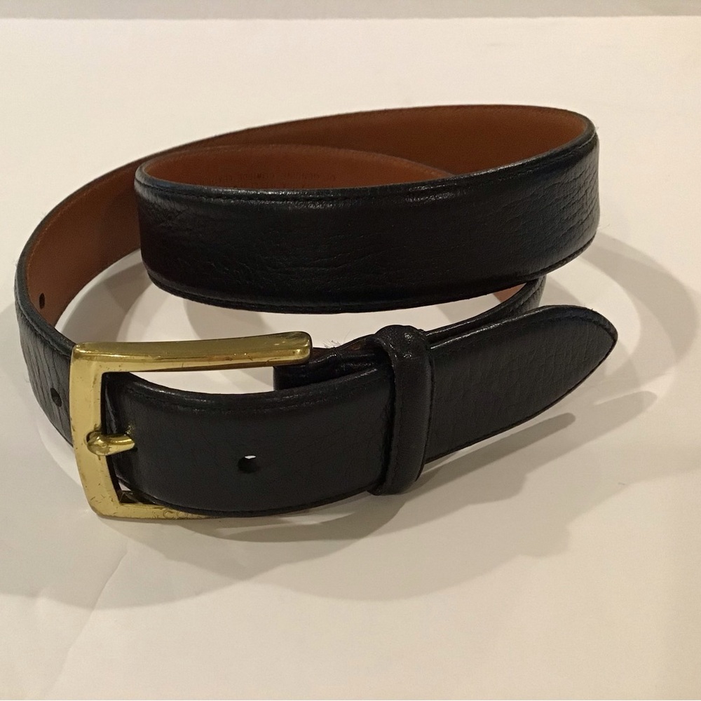 Coach Black Leather Dress Belt Size 32